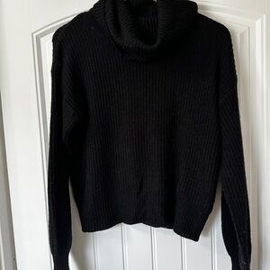 Ambiance Black Cowl Neck Sweater